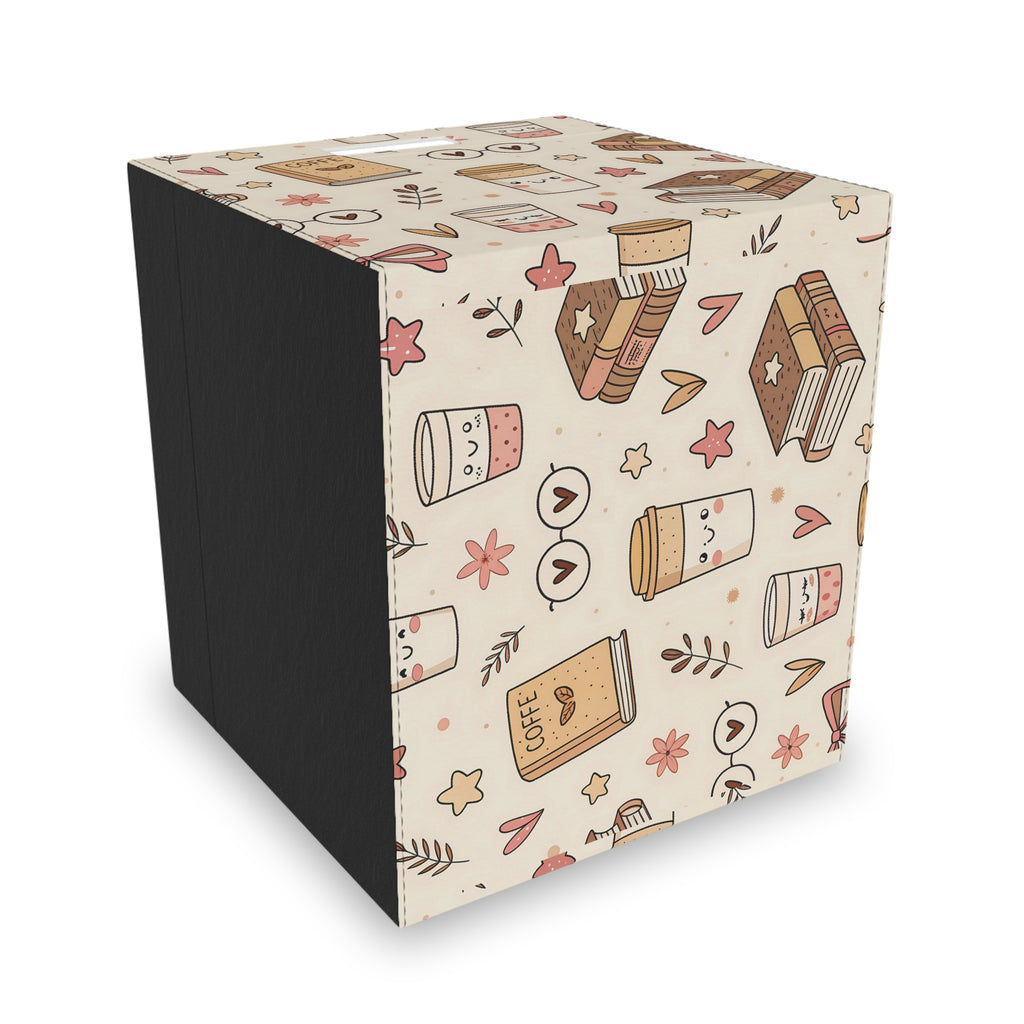 Cozy Bookish Pattern - Felt Storage Box