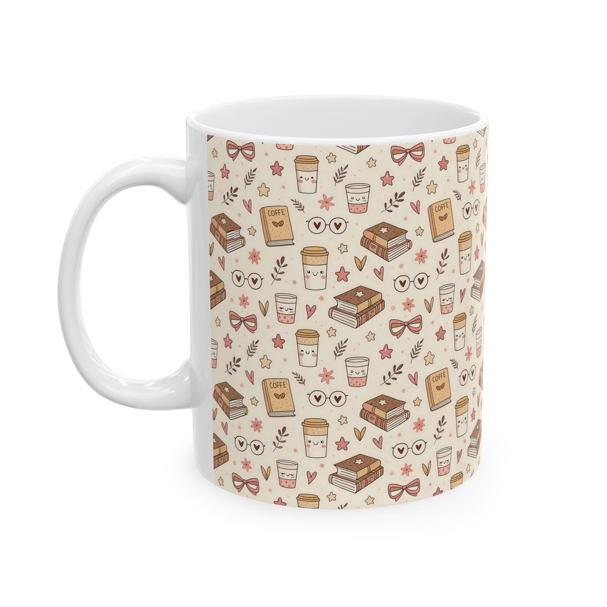 Cute Bookish Mug – Cozy Reader Design