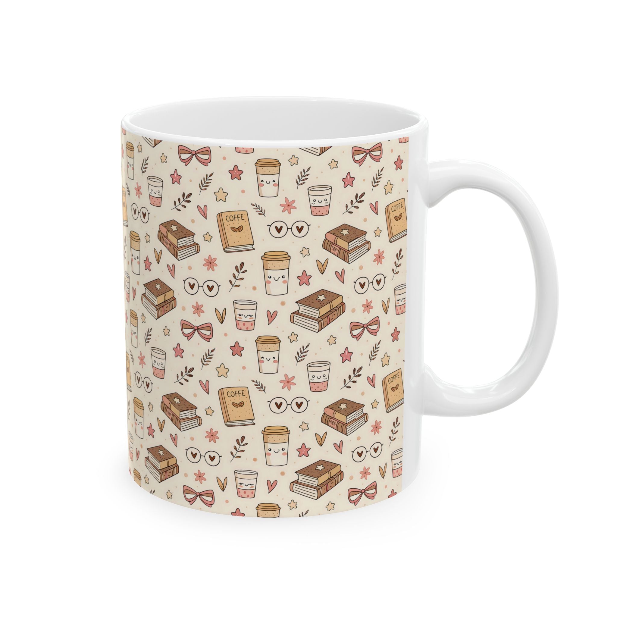 Cute Bookish Mug – Cozy Reader Design