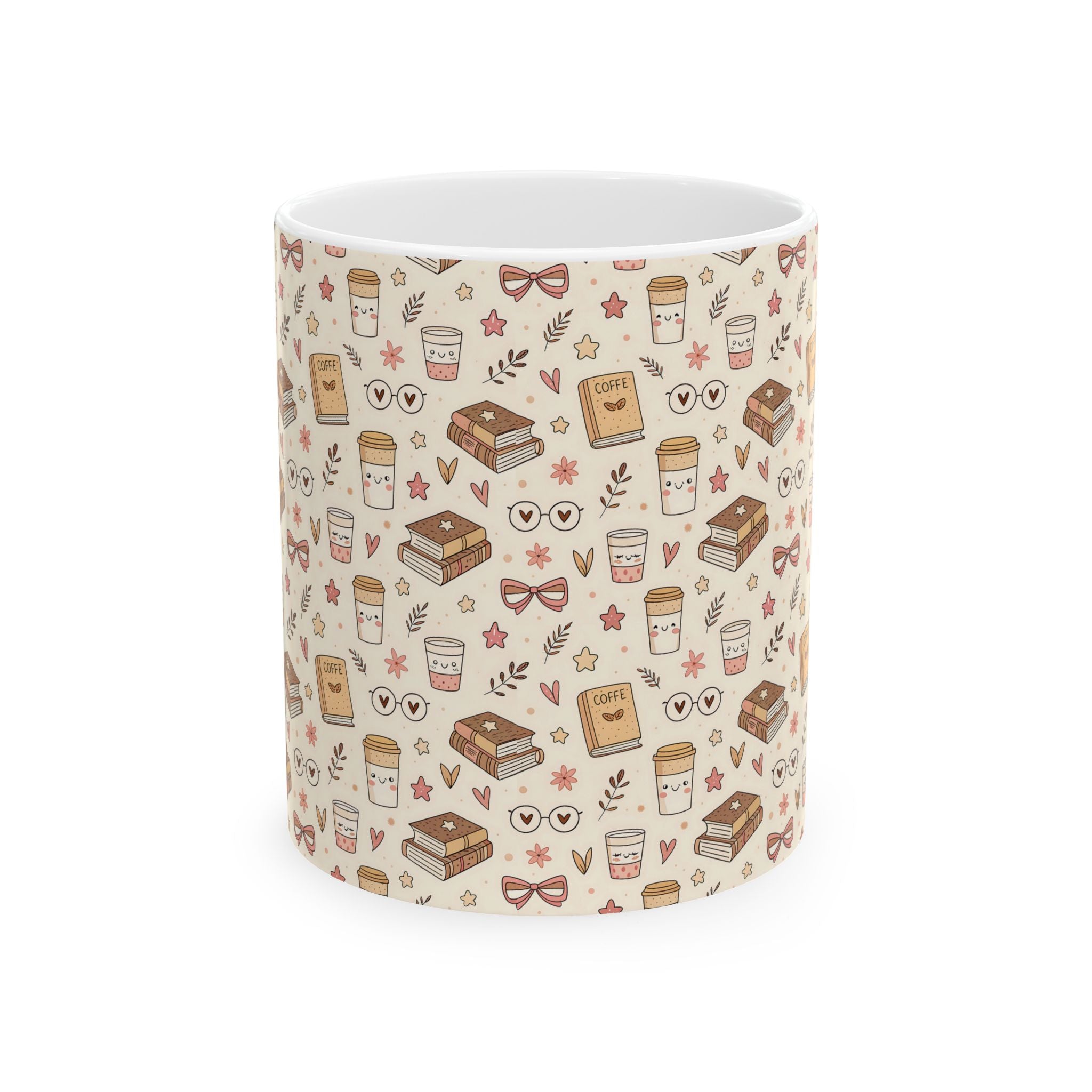 Cute Bookish Mug – Cozy Reader Design