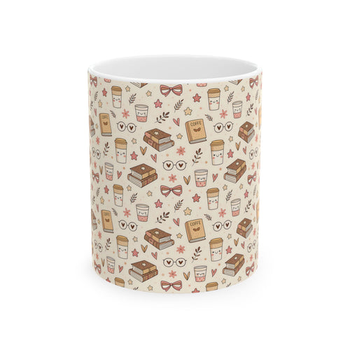 Cute Bookish Mug – Cozy Reader Design