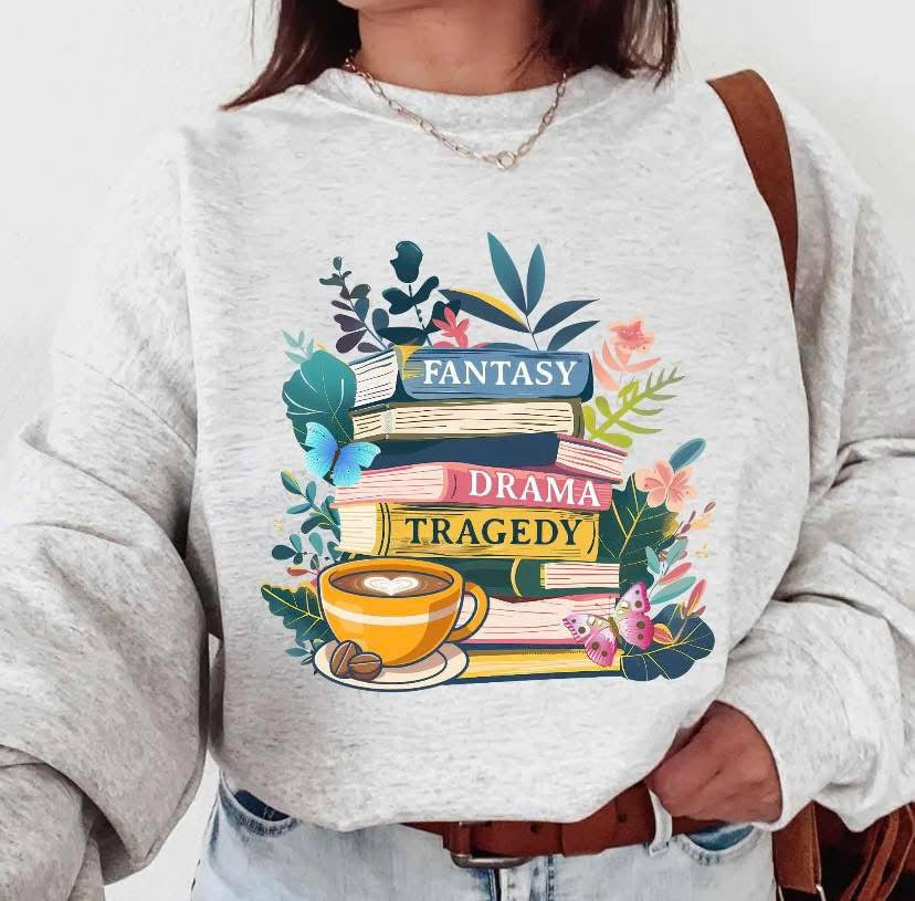 Floral Book Stack FDT Crewneck